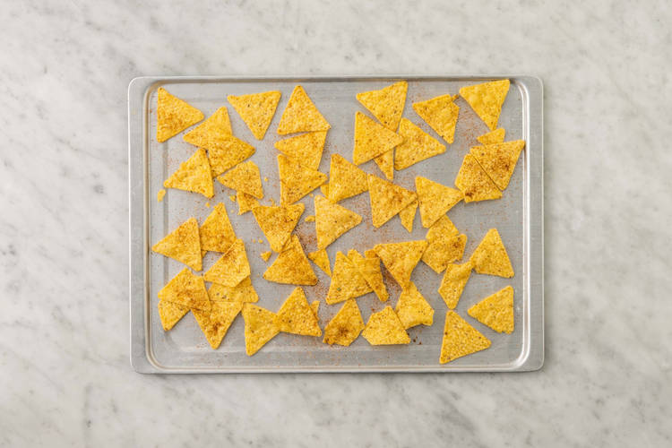 Bake tortilla chips