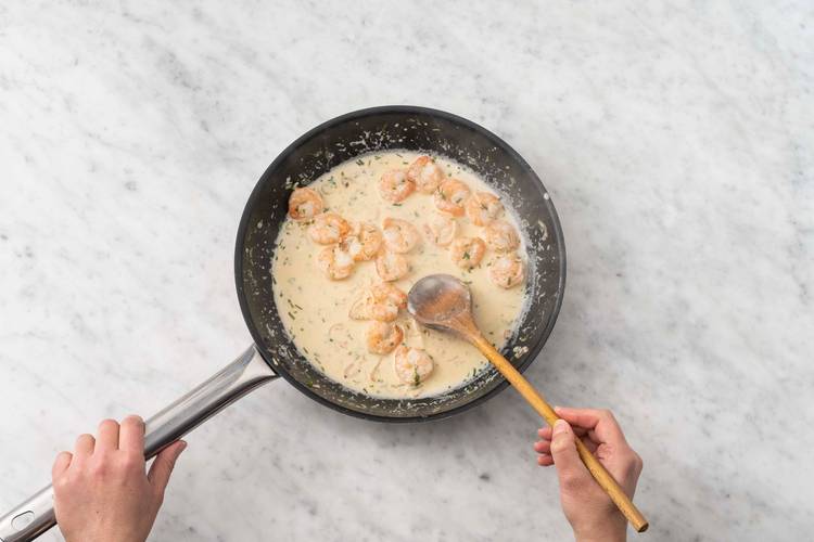Add the Prawns