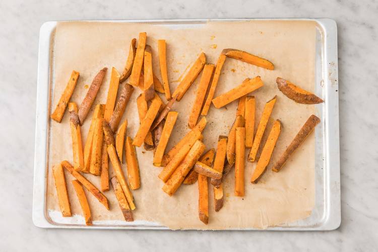 Roast sweet potatoes