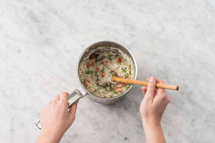 Terminer le riz pilaf