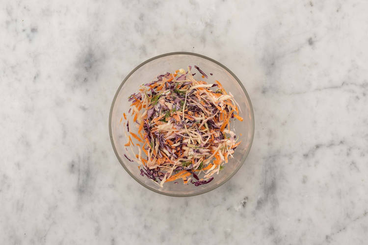 Make dill slaw and mayo