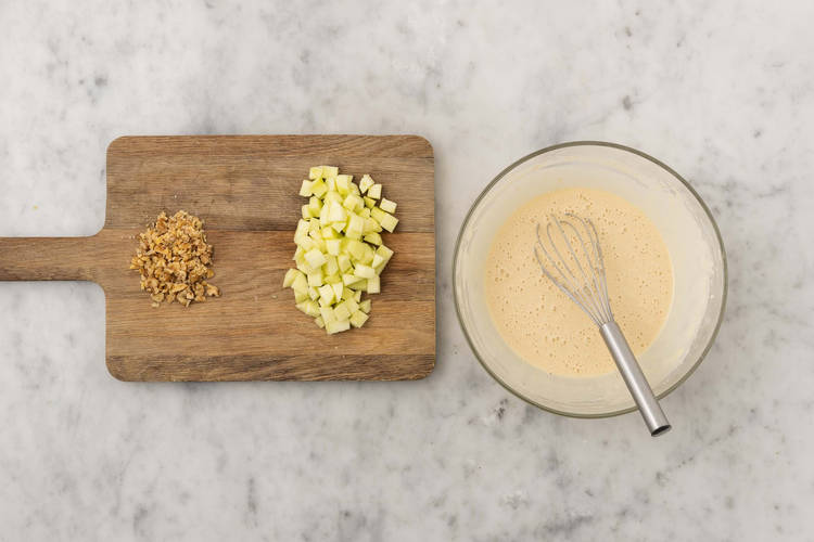 Cook bacon and prep batter