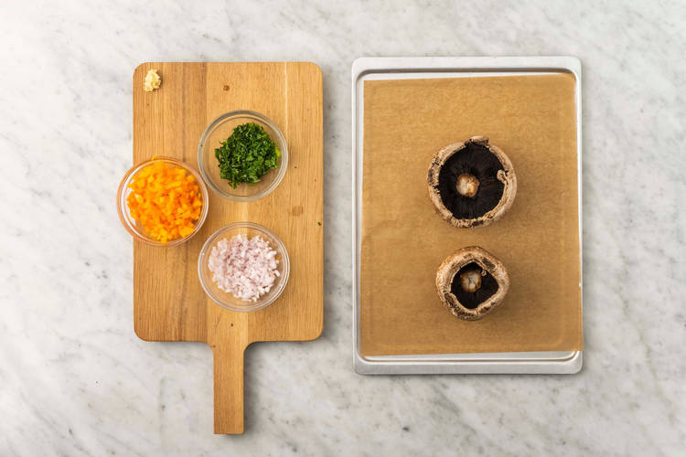 Préparer et faire rôtir les champignons portobello