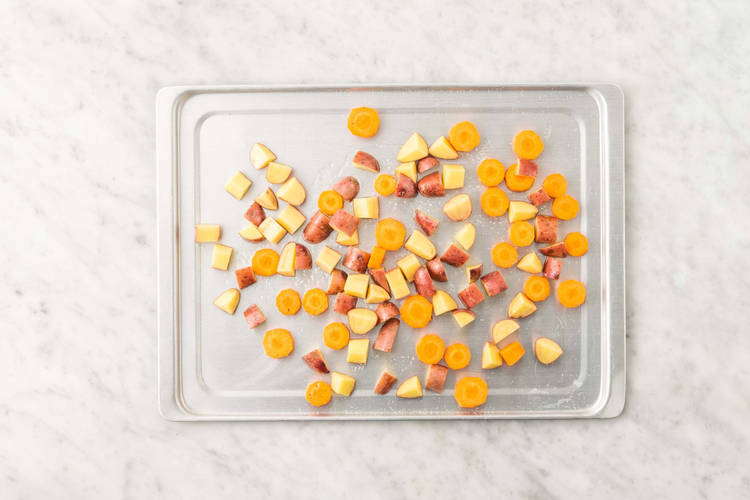 Roast carrots and potatoes