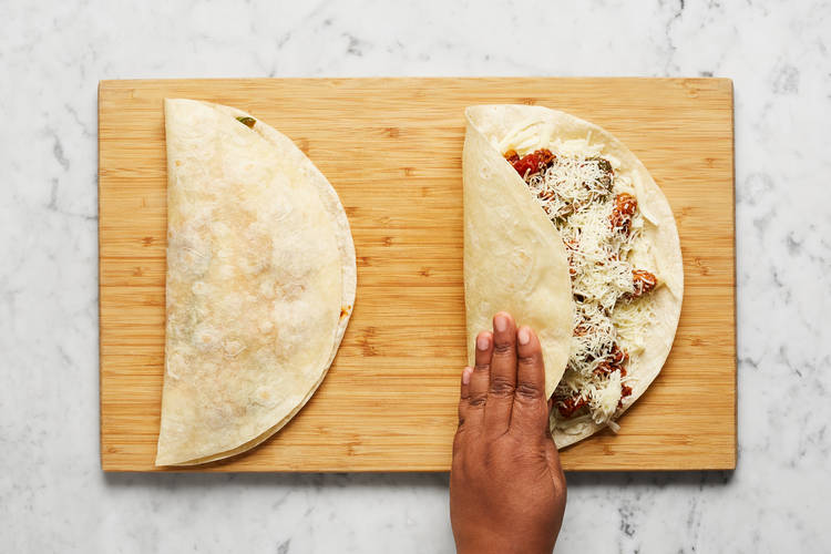Assemble Quesadillas