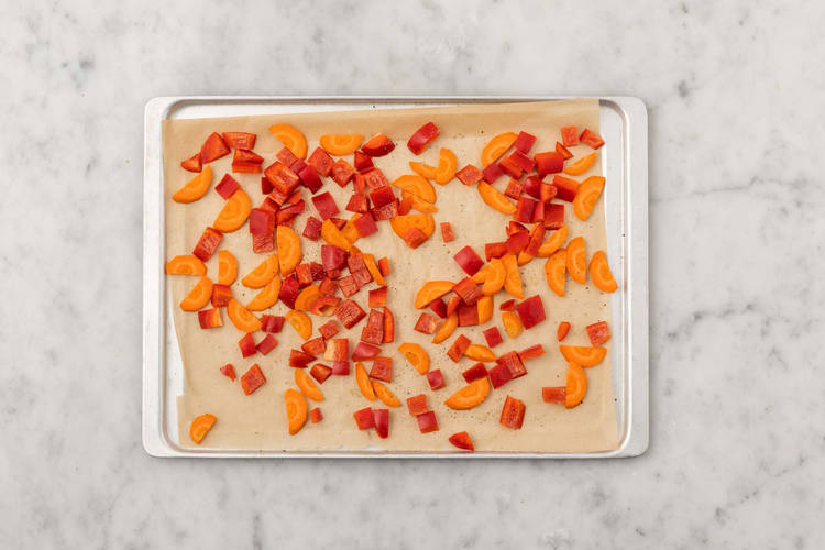 Prep and roast veggies