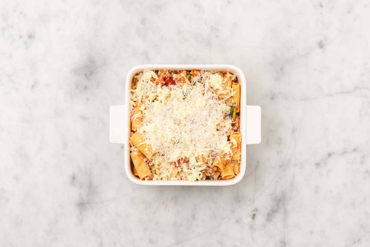 Faire cuire les rigatonis au four