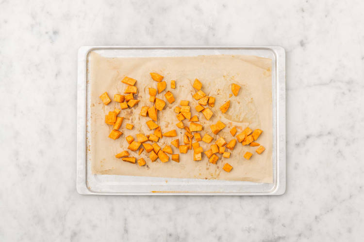 Roast sweet potatoes