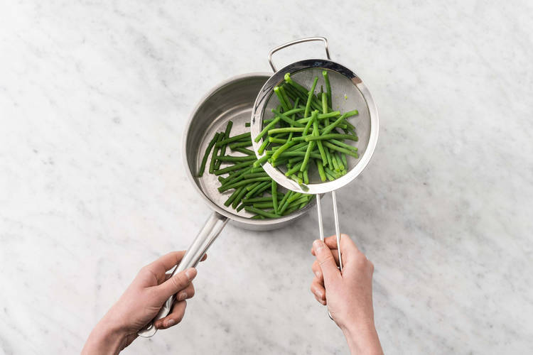 Faire cuire les haricots verts