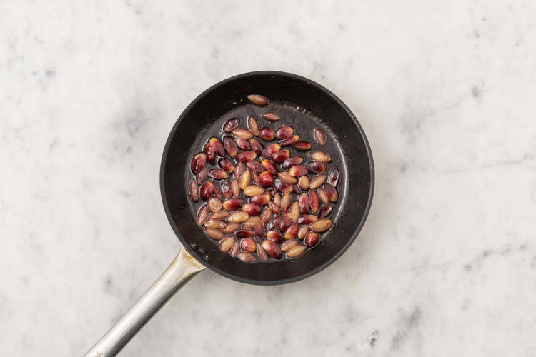 Cook grape pan sauce