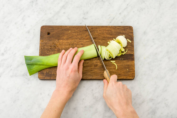 Stek purjolök & spenat