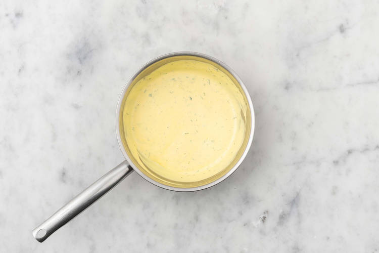 Opvarm bearnaisesauce