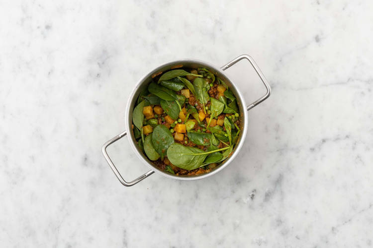 Finish beef and potatoes