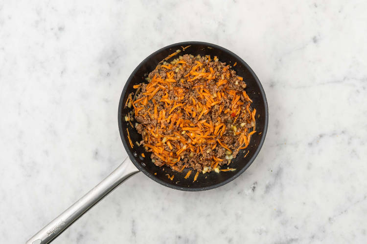 Cook beef bulgogi sauce