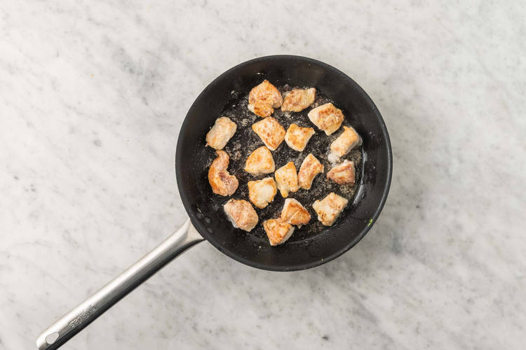 Prep and pan-fry chicken