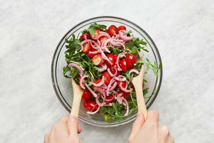 Make Dressing & Salad