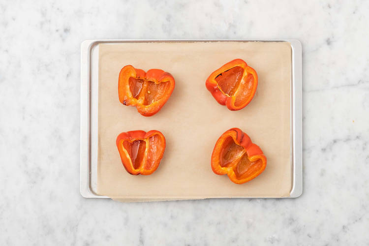 Enfourner le poivron