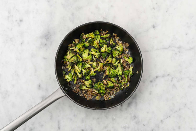 Cook broccoli and finish mash