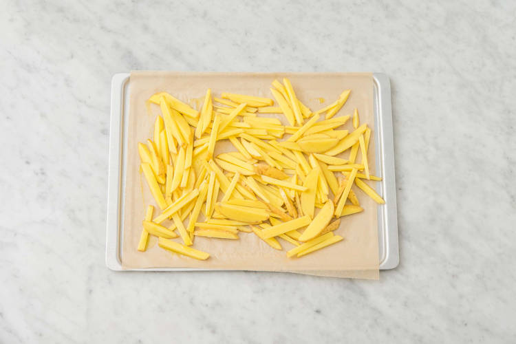 Préparer les frites au four