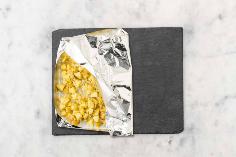 Prep and grill potatoes