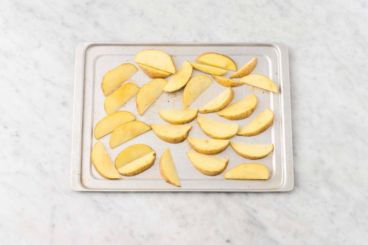 Roast potato wedges