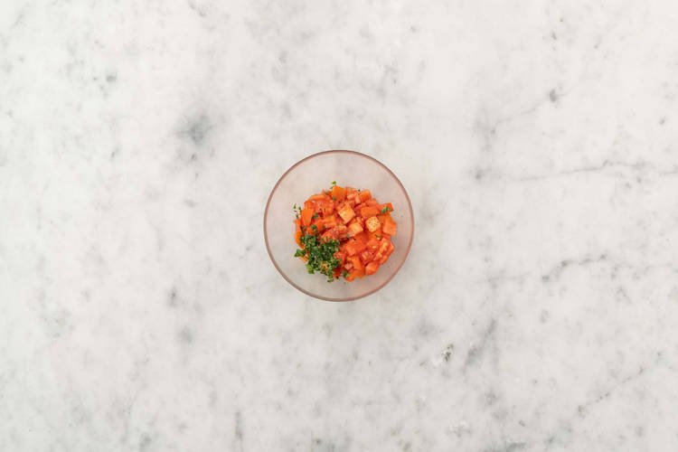 Prep and make tomato salsa