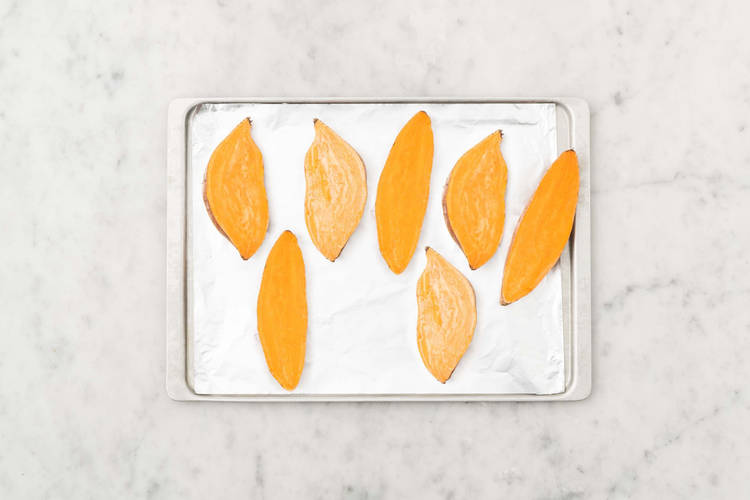 Roast sweet potatoes