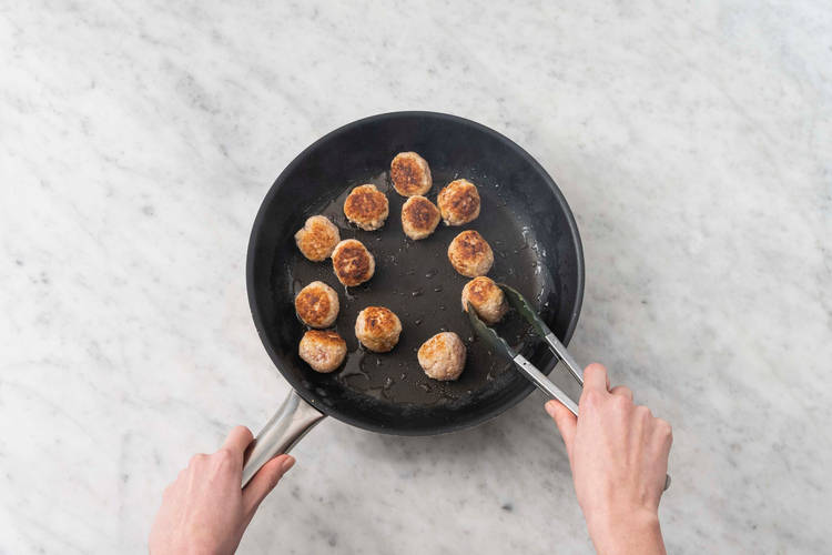 Form and cook meatballs