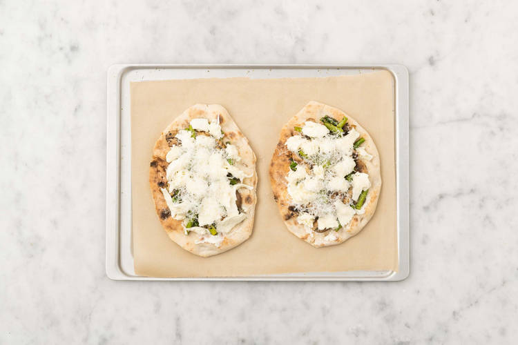 Assemble and bake flatbreads