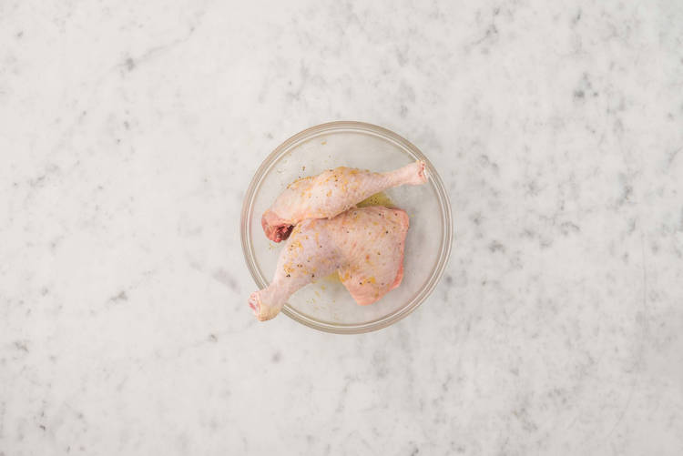 Pouletschenkel marinieren