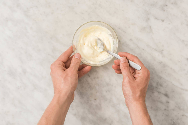 Cook rice and make garlic toum sauce