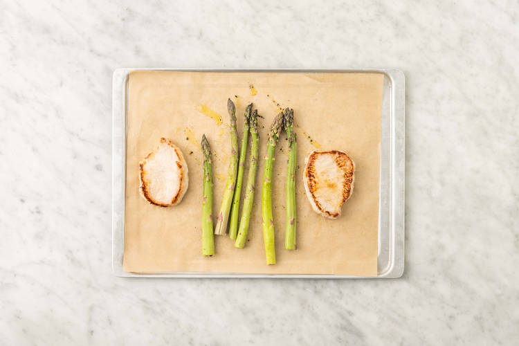 Roast veggies and pork