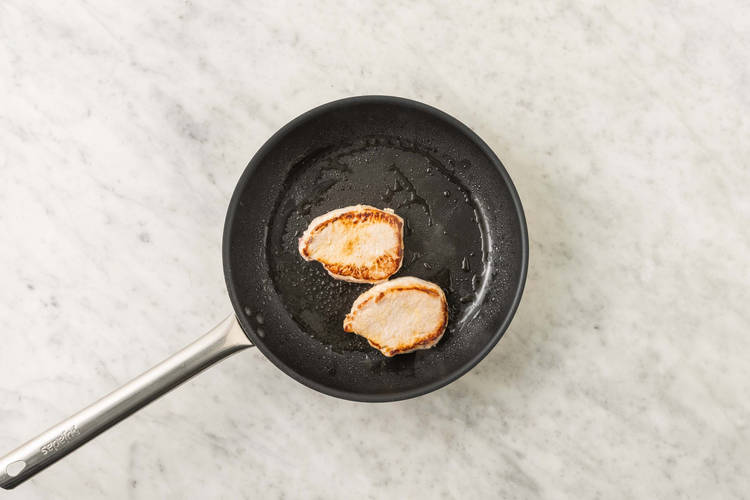 Sear pork