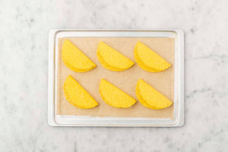 Tacoschelpen afbakken