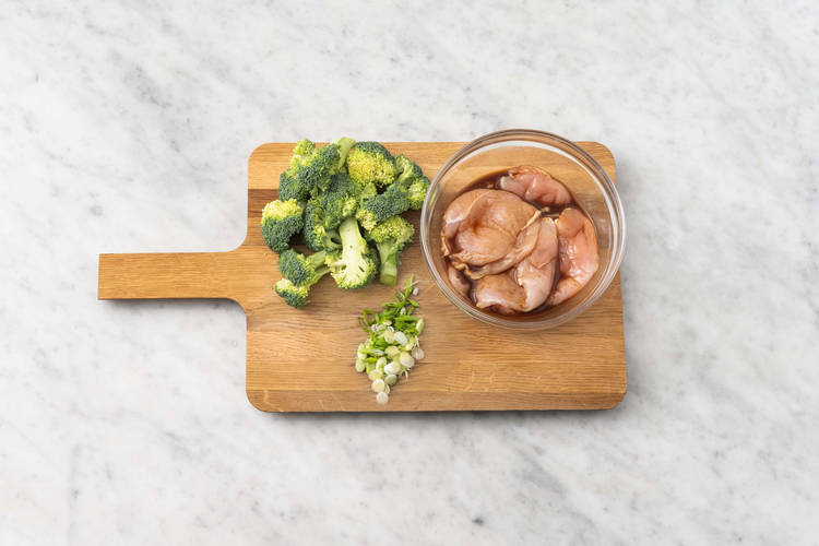 Prep and marinate chicken