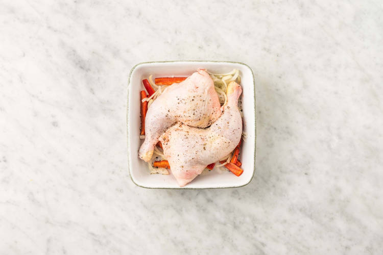 Enfourner le poulet