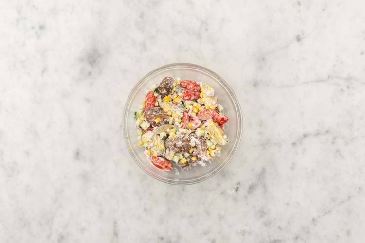 Préparer la salade de grenailles