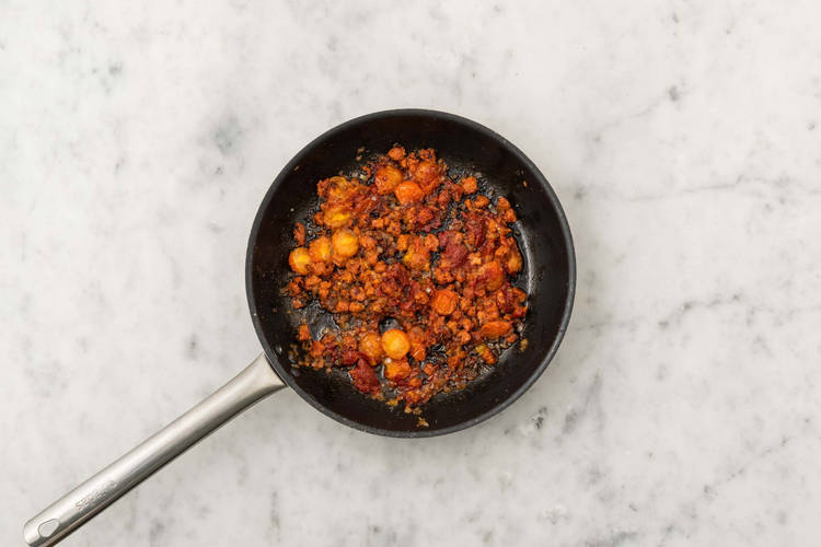 Stek chorizo och grönsaker