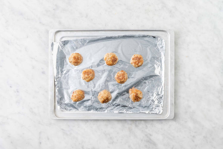 Cook meatballs