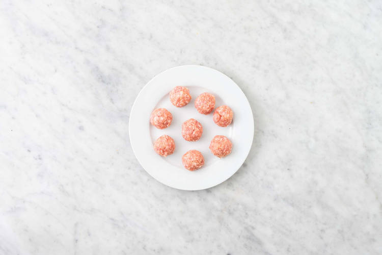 Assemble meatballs