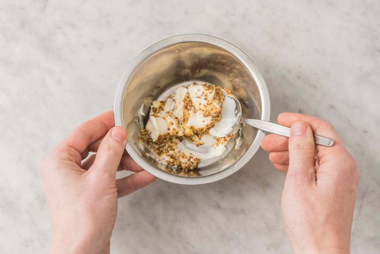 Préparer et faire la mayo à la moutarde