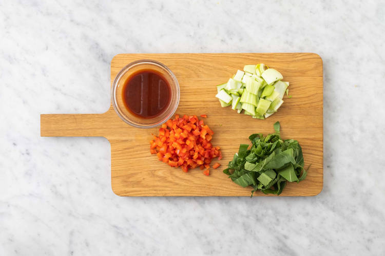 Prep and make stir-fry sauce