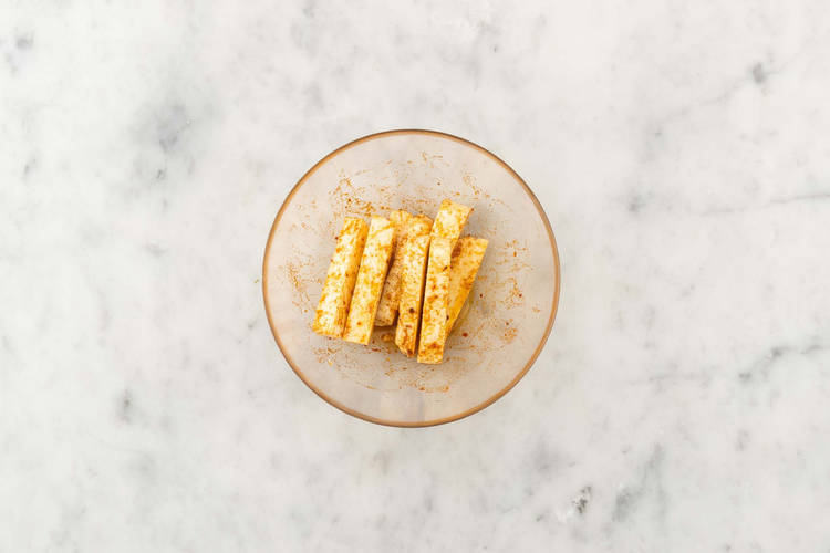 Halloumi marinieren