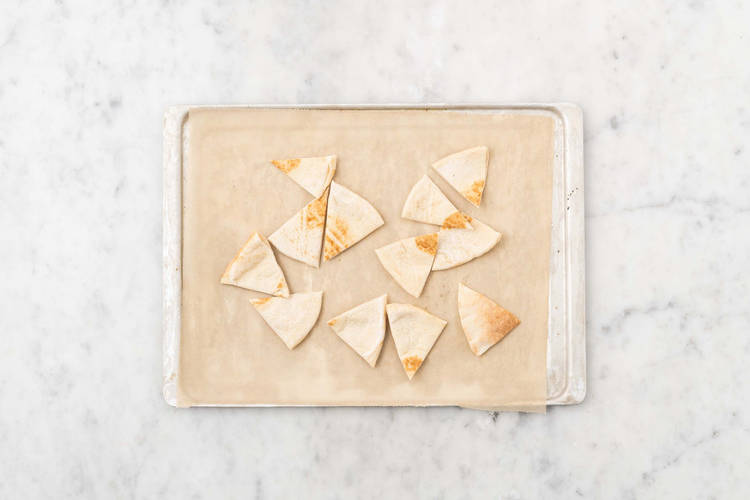 Apprêter les pointes de pita