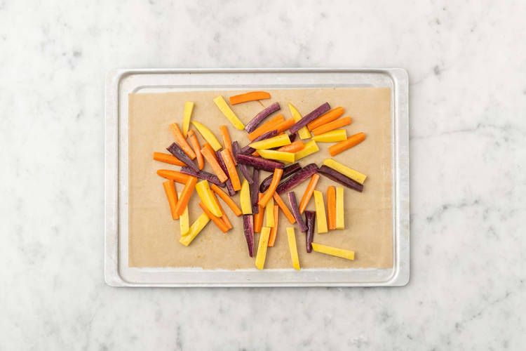 Gemüsesticks backen