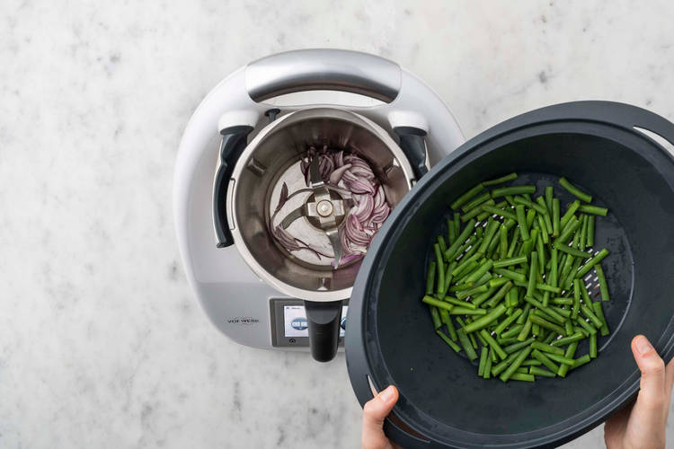 Bohnen fertigstellen.