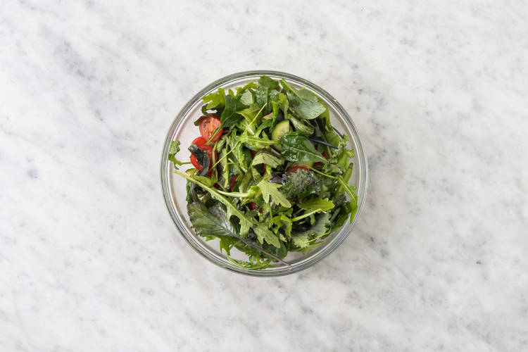 Bland balsamico og salat