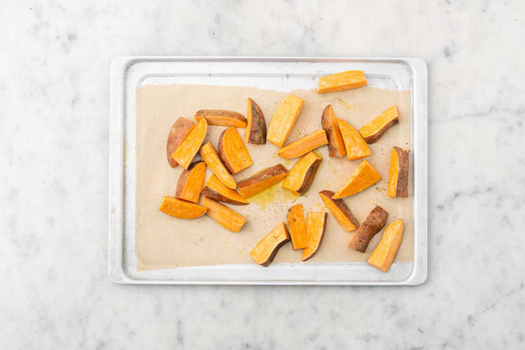 Roast sweet potatoes