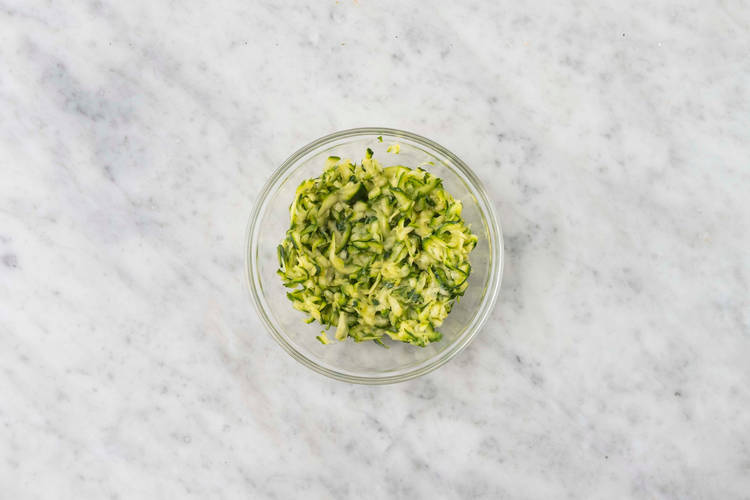 Förbered zucchini