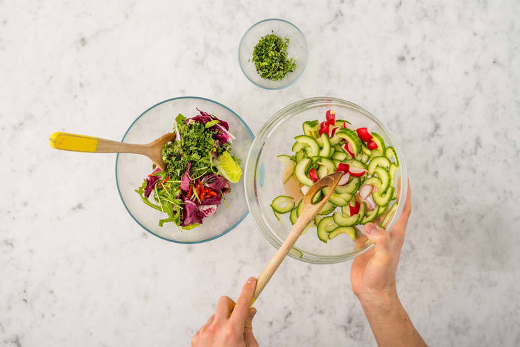 Préparer la salade